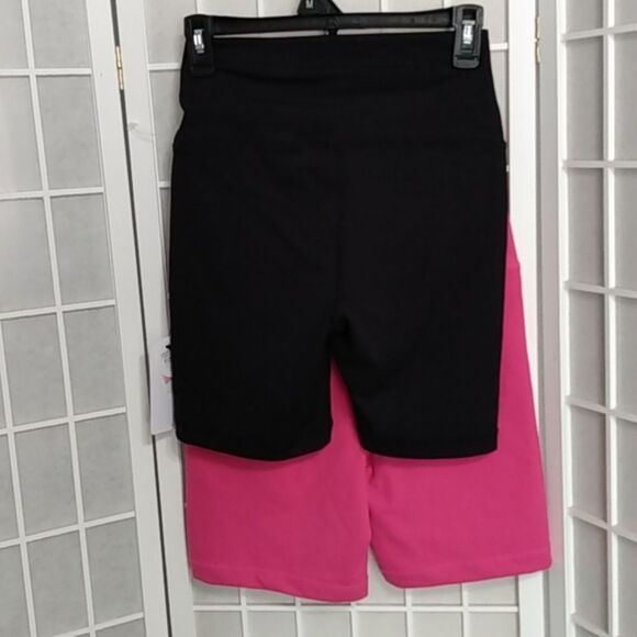 2 pk. Yogalicious 7" bike shorts black & pink - Picture 2 of 10